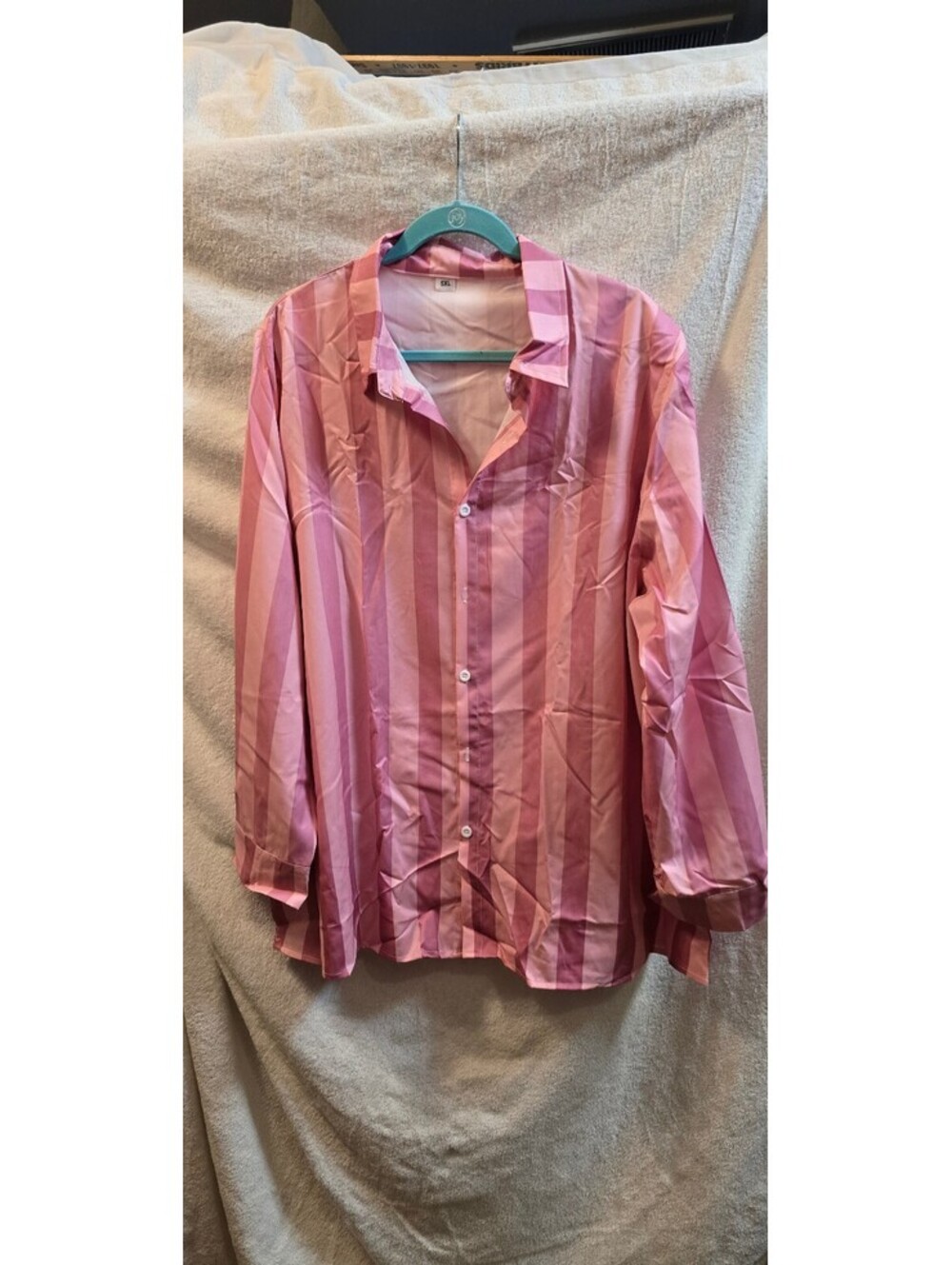 Womens 5XL Long Sleeve Striped Shirt